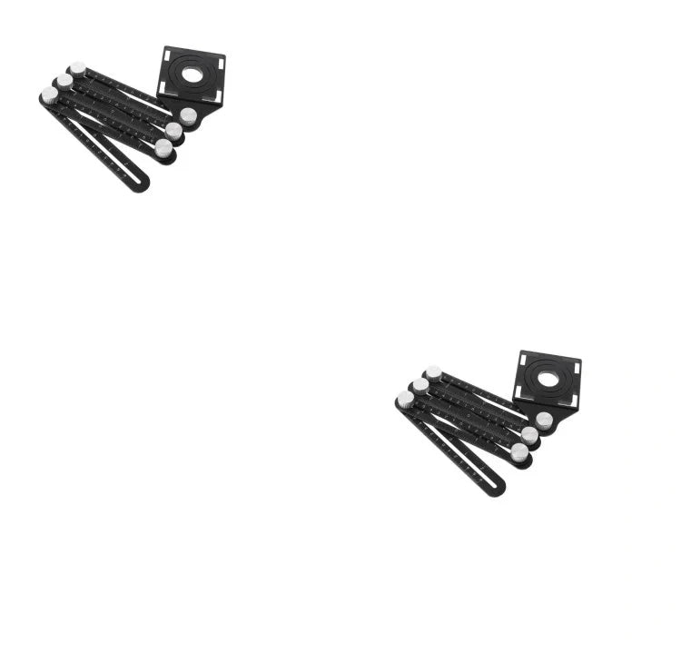 Aluminum alloy six-folding multi-angle measuring ruler for precise tile and flooring projects