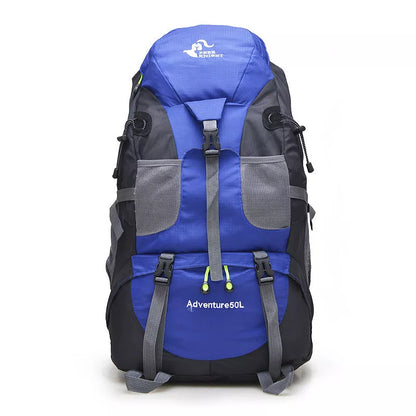 Outdoor foldable backpack in various colors with 50L capacity and waterproof design