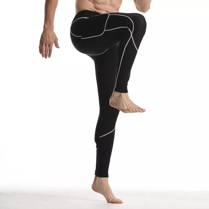 Black shaping fitness pants with SCR fabric for enhanced flexibility and comfort during workouts