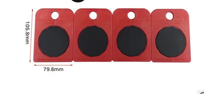 Moving tool with four wheels under furniture showing 33.5cm length and black anti-slip blocks