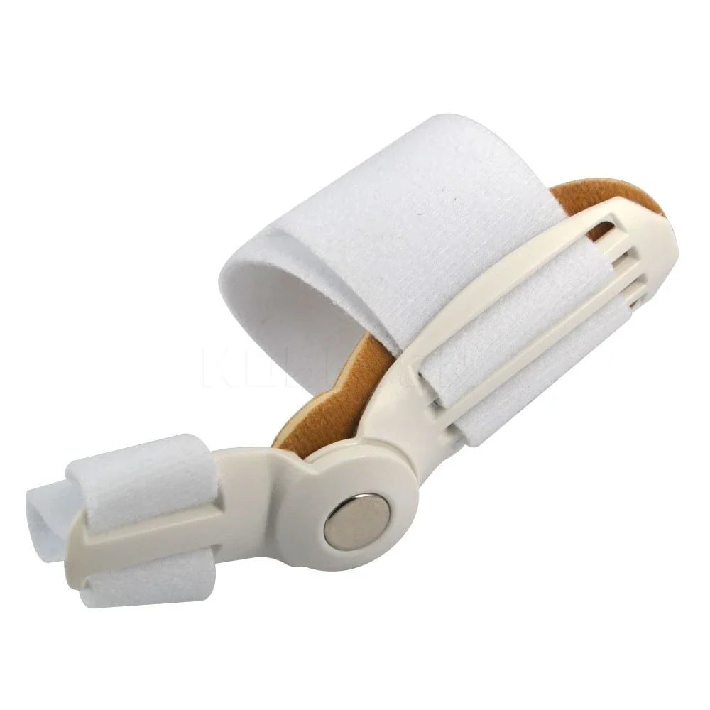 Adjustable bunion corrector with foot valgus separator to realign big toe and relieve bunion pain