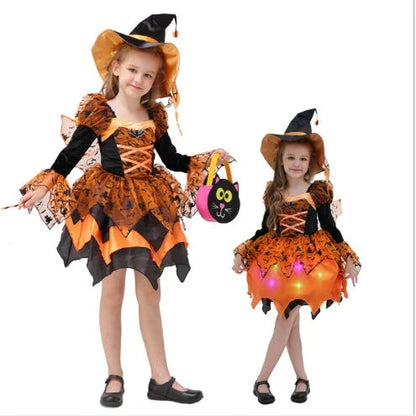 A high-quality, stylish princess costume in various sizes perfect for Halloween dress-up and creating magical memories