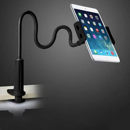 360-degree swivel mobile phone and tablet holder with flexible arm, made of durable magnalium material