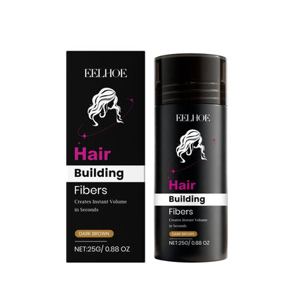 Light Brown hair building fibres powder with keratin and hyaluronic acid in a single pack
