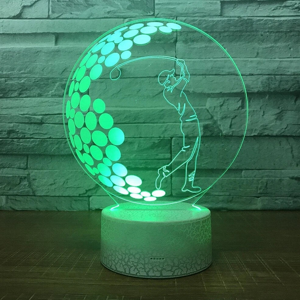 3D night light with acrylic shade and touch remote control operation for corridors and bedrooms