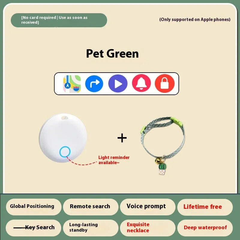 GPS pet locator device for cat and dog tracking with collar attachment