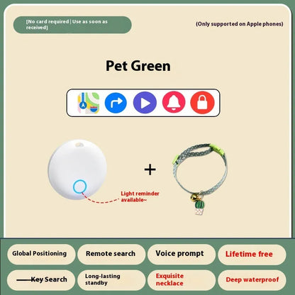 GPS pet locator device for cat and dog tracking with collar attachment