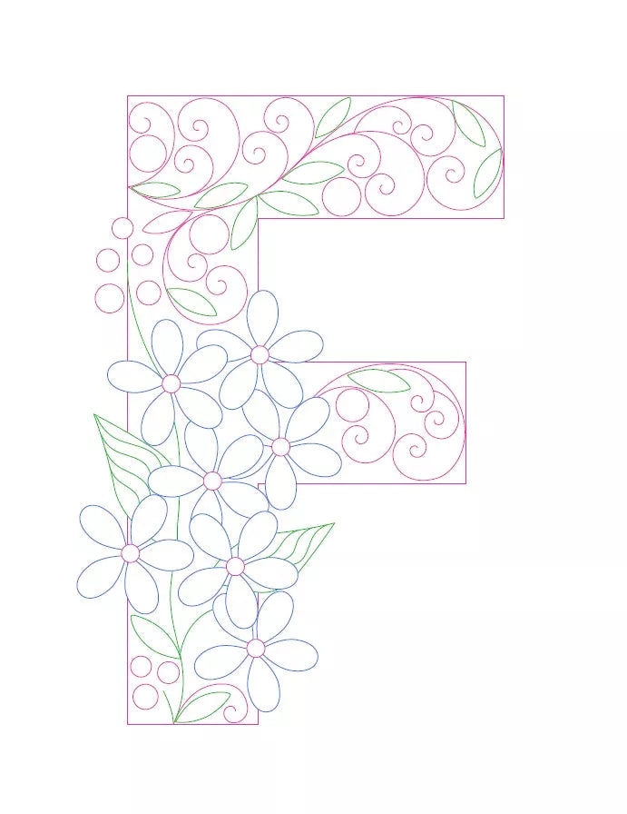 Paper Filigree Painting Kit - Letters for detailed art projects, includes A-Z templates