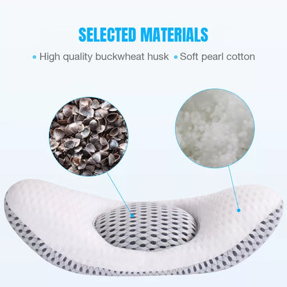 Multifunctional Waist Pad with 4D mesh and buckwheat filling for support and comfort