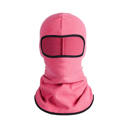 Motorcycle head cover with gloves in patterned grey street style for autumn winter travel