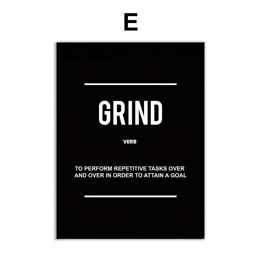 Frameless canvas wall art with inspirational quotes in various sizes from 15cm to 90cm