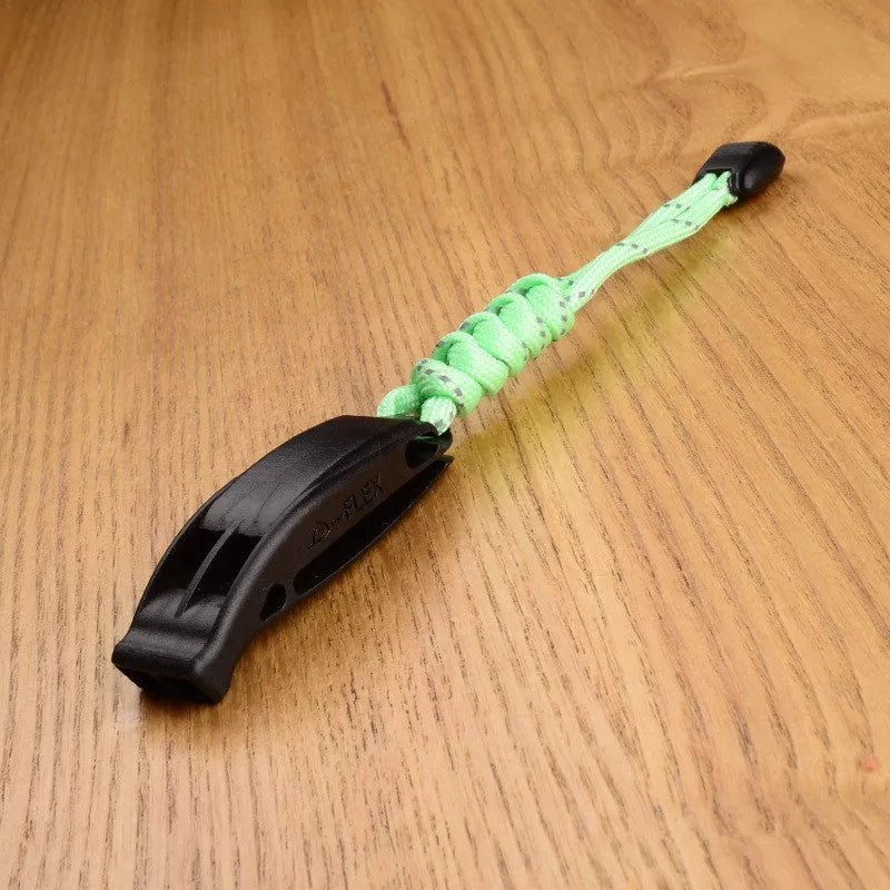 Fire Survival Whistle with dual-frequency sound emission for emergency signaling