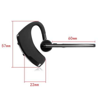 V9 Bluetooth wireless stereo headset with microphone shown in use for hands-free calling.