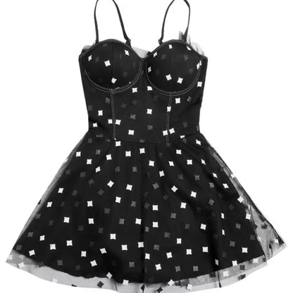 One-piece swimwear in white and black, made from 100% polypropylene for water resistance