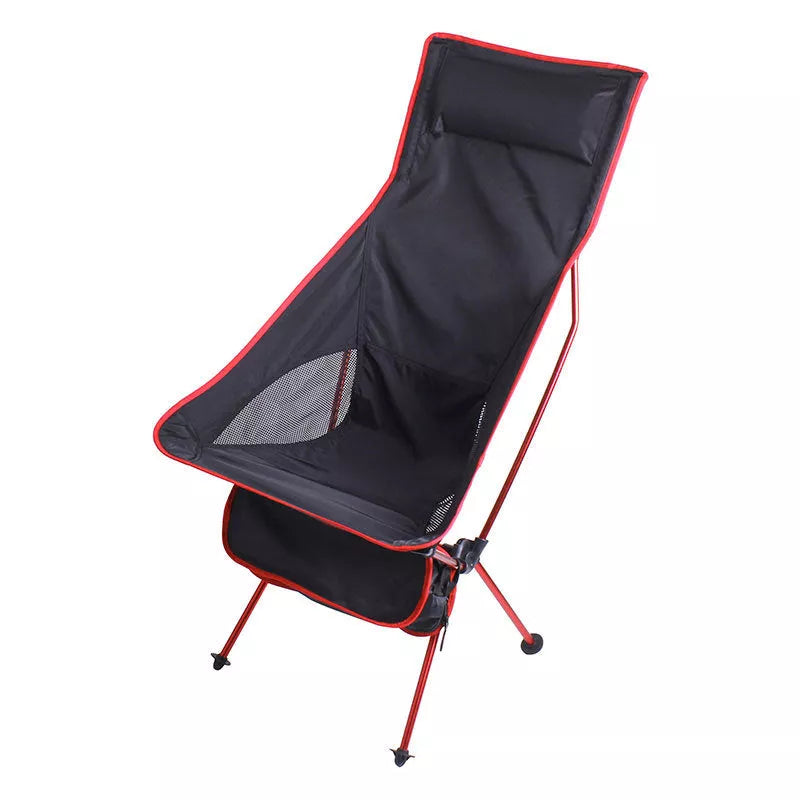 Large Outdoor Folding Fishing Chair with Comfort Pillow in various colors