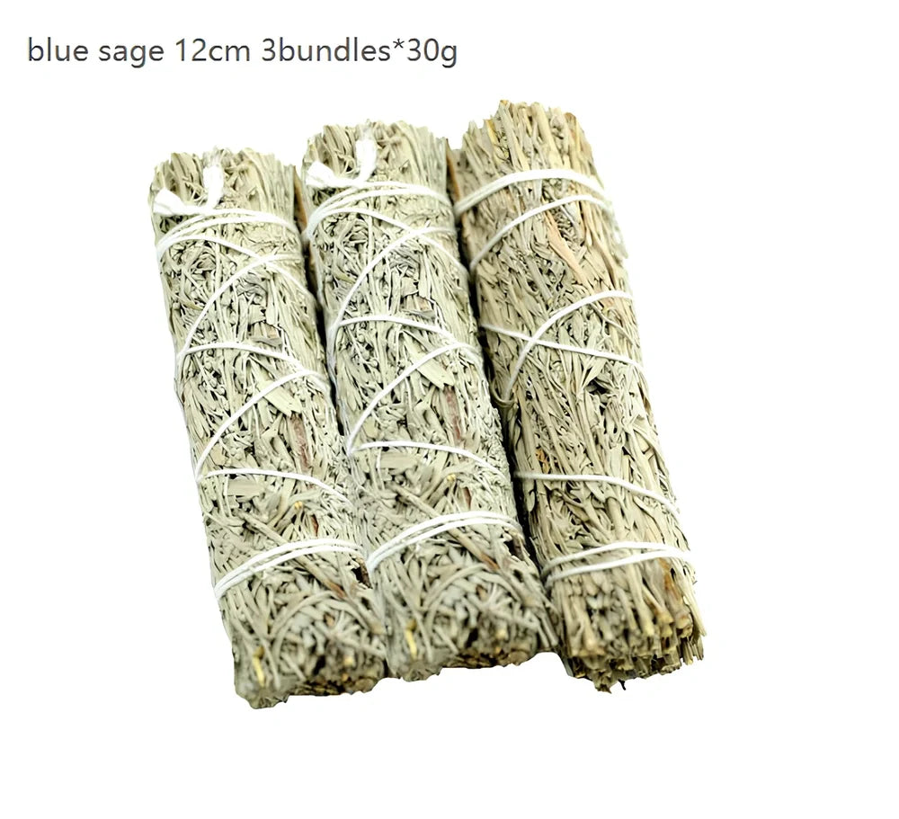18cm white sage pure leaf bundle, 70g weight, for 2-hour space purification and crystal cleansing