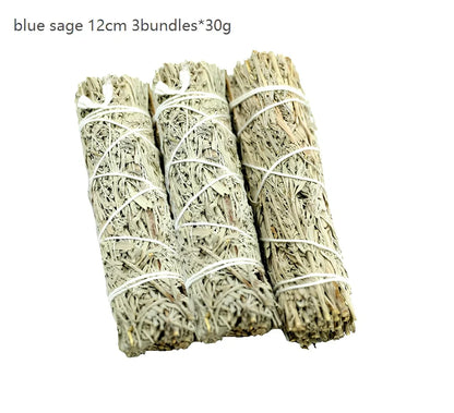 18cm white sage pure leaf bundle, 70g weight, for 2-hour space purification and crystal cleansing
