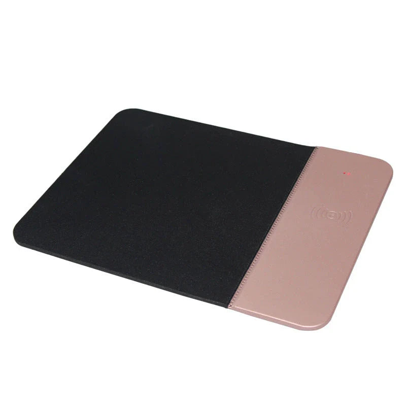 5W wireless charging mouse pad with high-precision fabric surface, natural rubber base, and anti-slip grip for seamless desk setup
