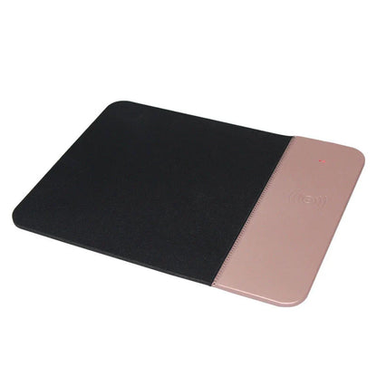 5W wireless charging mouse pad with high-precision fabric surface, natural rubber base, and anti-slip grip for seamless desk setup