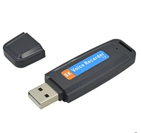 Black and white SK-001 fashion USB flash drive with creative design showing dimensions of 70mm length.