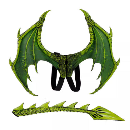 Halloween Dragon Wings Toy in green, red, blue, and black for costume parties
