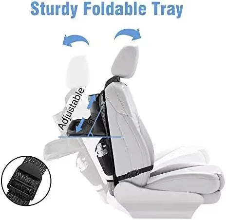 Black Oxford cloth car seat buggy bag measuring 42x30cm with hanging straps for multifunction storage