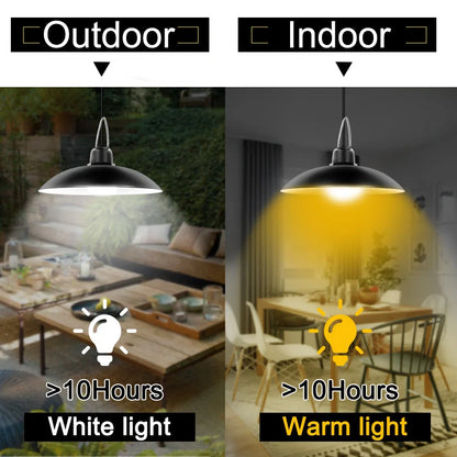 16LED solar chandelier with black or white finish for outdoor garden lighting