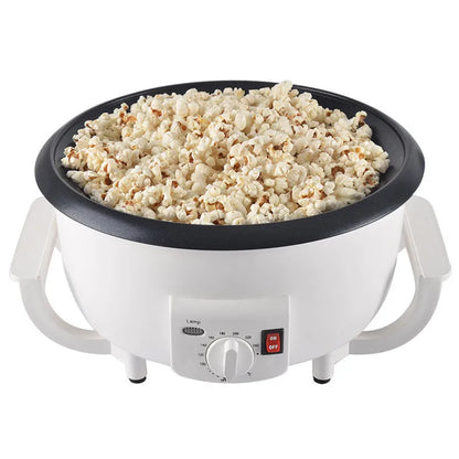 White oblate coffee bean roasting machine with 750g capacity and 225mm pot bottom