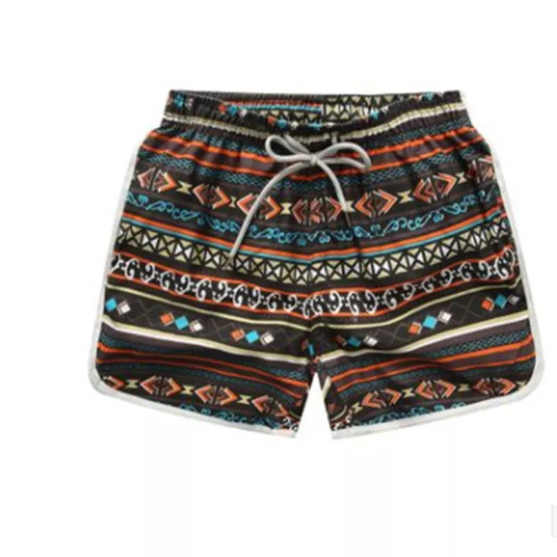 Summer beach casual shorts in various colors and sizes, made from quick-dry polyester fiber