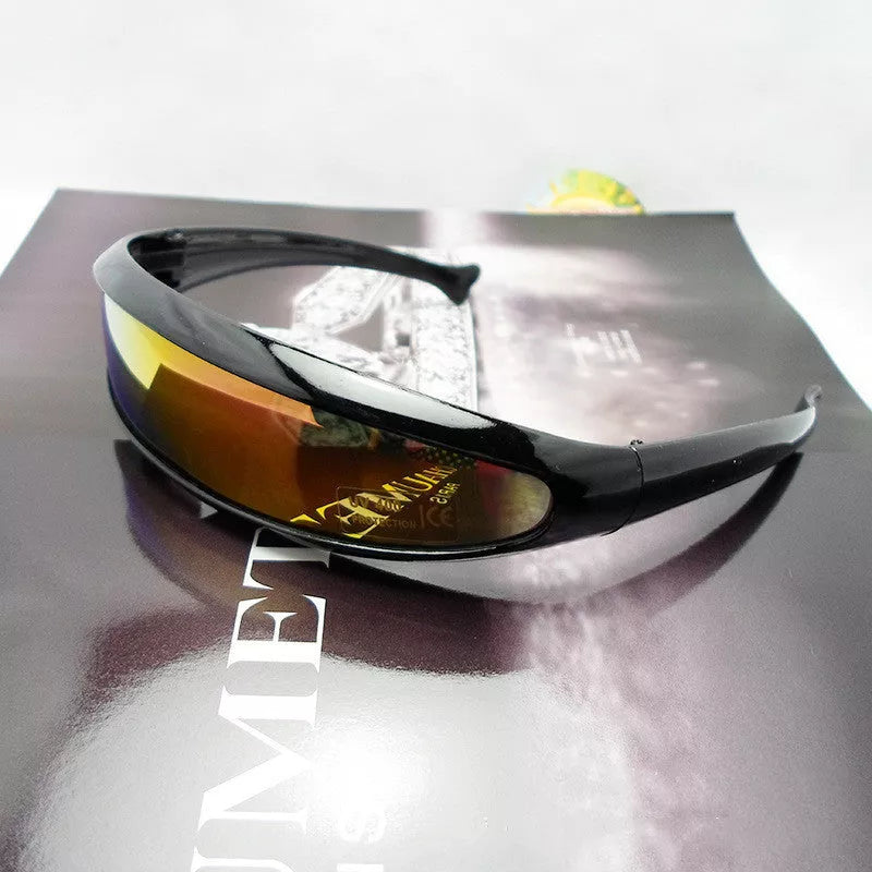 Sports sunglasses with PC lenses and plastic frame in multiple colors