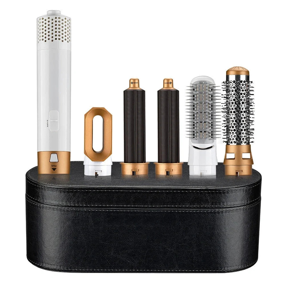 Multifunctional hot air curling iron in six colours with constant temperature technology and UK electrical compatibility