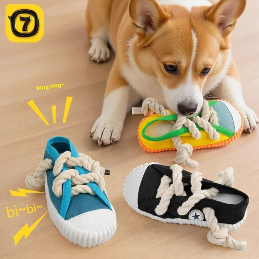 15cm plastic dog chew toy with textured surface and squeaking feature in three colour options