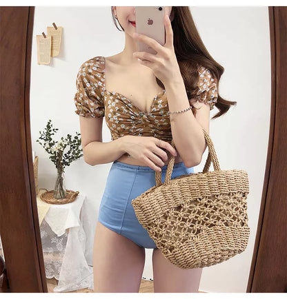 Nylon hot spring swimwear in pink, black, and blue, sizes S to XL