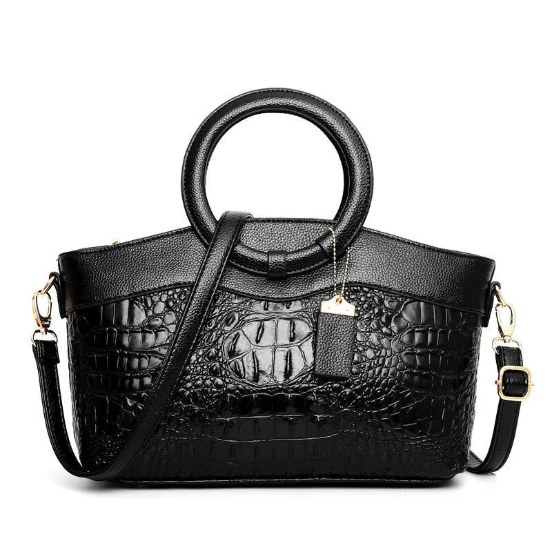 Fabric handbag with 31cm width, zipper compartments, and mobile phone bag in casual style