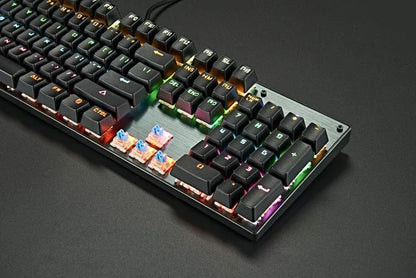 Green shaft mechanical keyboard with 87 keys and backlight