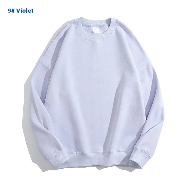 Cotton off-shoulder sweater in loose fit with long sleeves and round neck, available in multiple colours