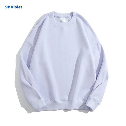 Cotton off-shoulder sweater in loose fit with long sleeves and round neck, available in multiple colours