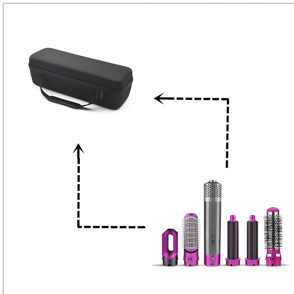 Multifunctional hot air curling iron in six colours with constant temperature technology and UK electrical compatibility