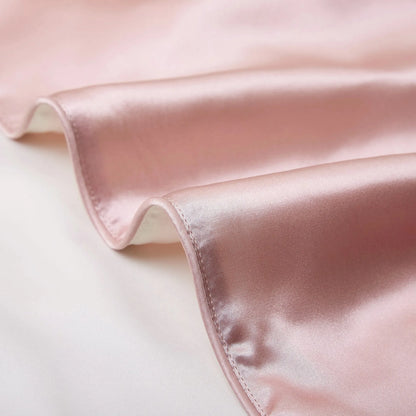 Mulberry silk pillowcase 48x74cm in palace luxury style with inlaid rope weave texture.