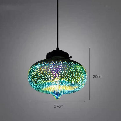 Glass ceiling chandelier with adjustable height mechanism and LED lighting