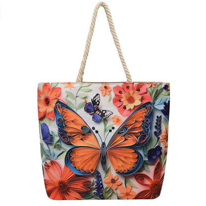 Cotton linen canvas shoulder bag with adjustable string straps and urban simplicity design