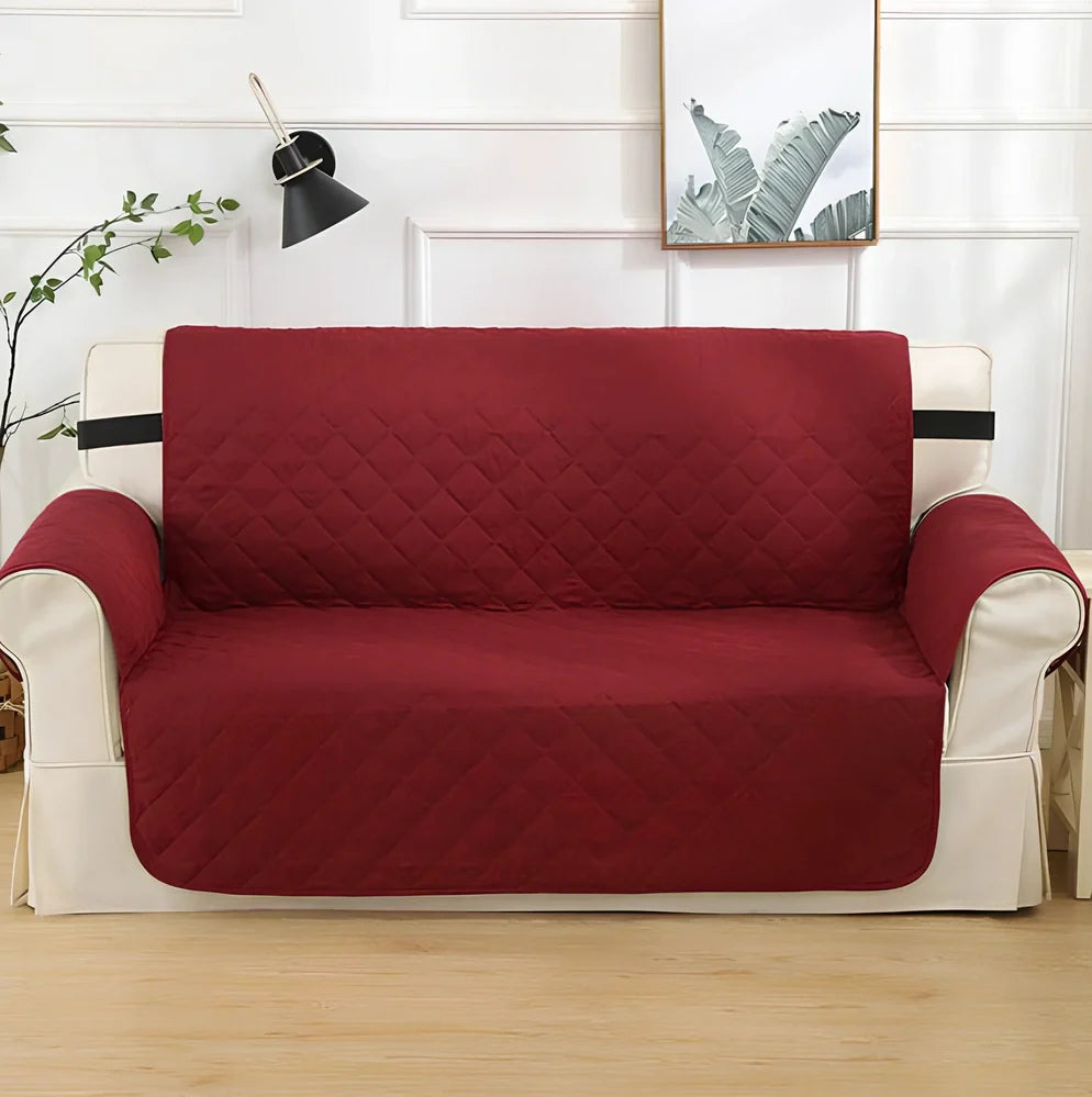 Lake blue pet waterproof compartment sofa cushion 190x228cm in polyester protecting against spills