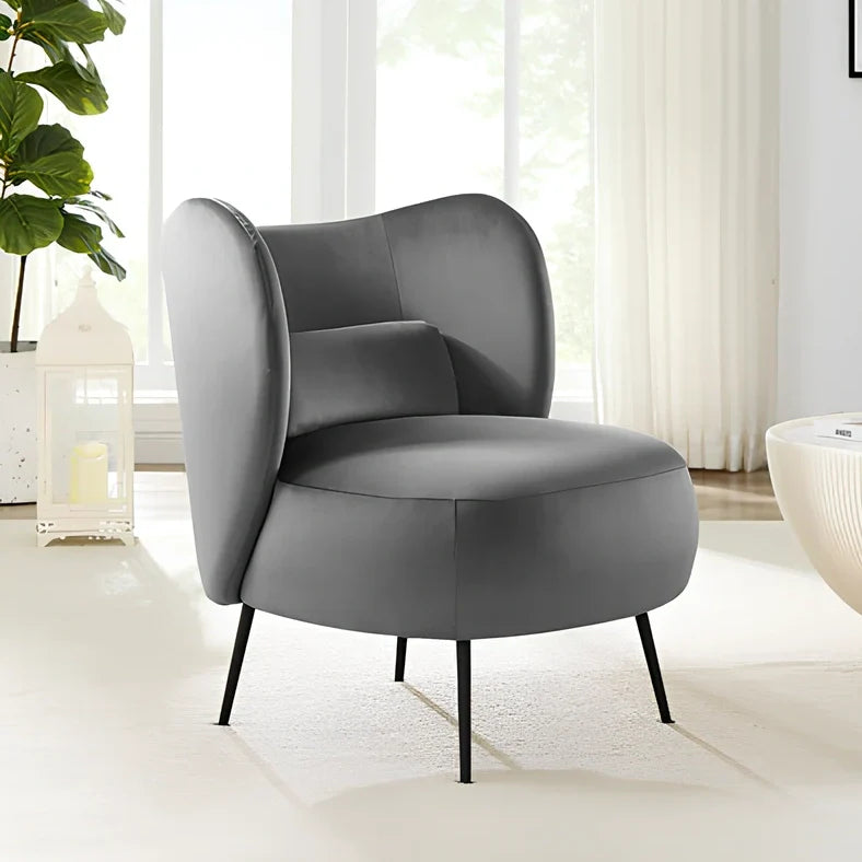 Nordic style sofa in beige lambswool fabric with 180cm wide frame seating 2-3 adults