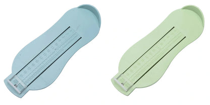 Blue children's foot measuring ruler with 0-20cm scale on ABS plastic 22.7x9x2.5cm