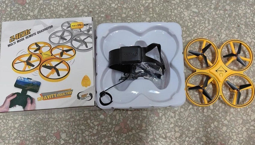 Quadrocopter UFO Induction Flying Saucer with gesture remote control and LED lights