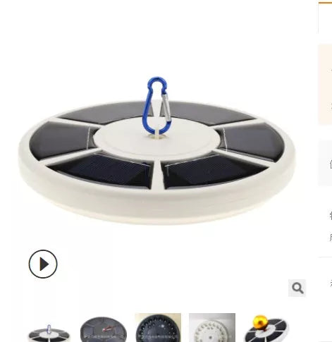 Outdoor solar flagpole lamp with 26LED for camping and tents