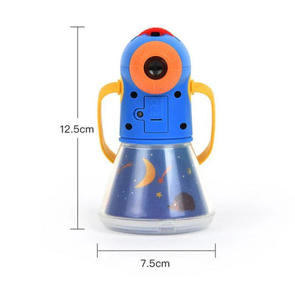Multifunctional children's night lamp with story projector, blue color, durable plastic construction