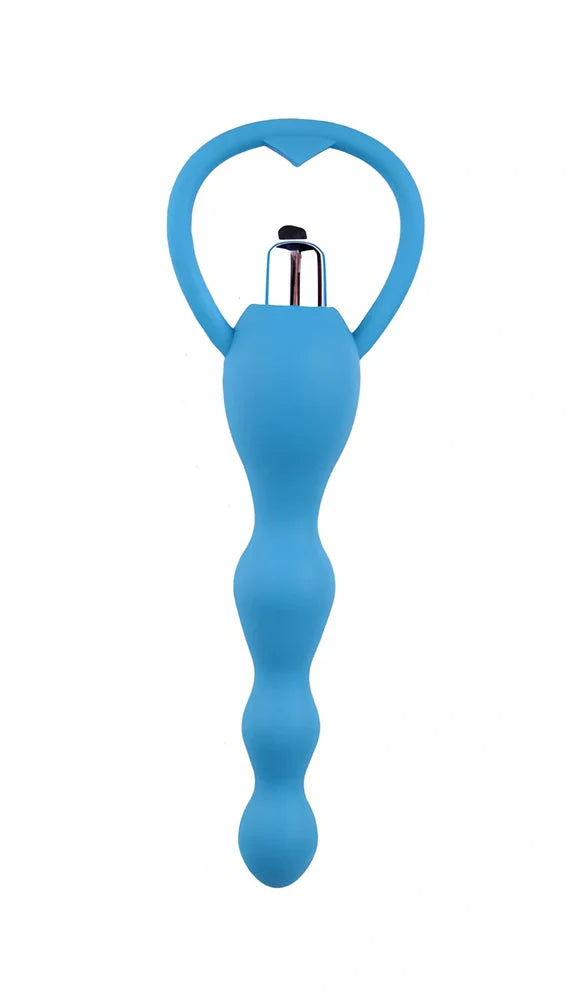 Silicone adult toy with vibrating egg and plastic sleeve in black, blue, and rose red colours