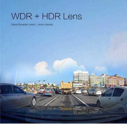Black FHD1080P night vision dash cam with wide-angle lens