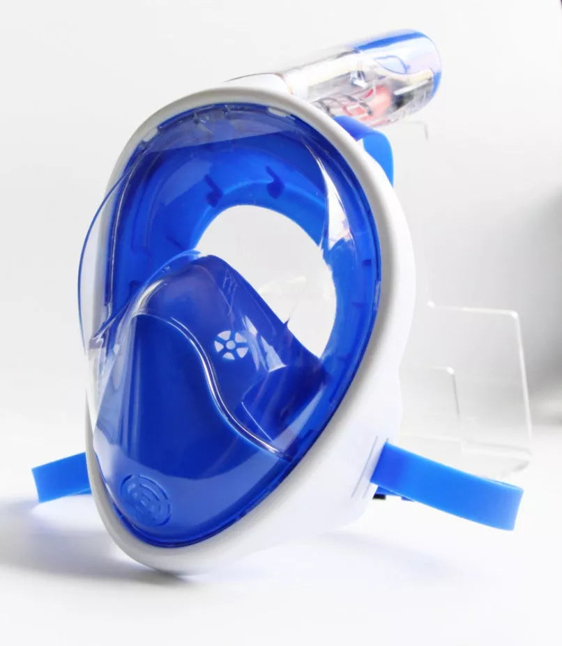 Full face snorkeling mask with anti-fog and GoPro mount in various colors